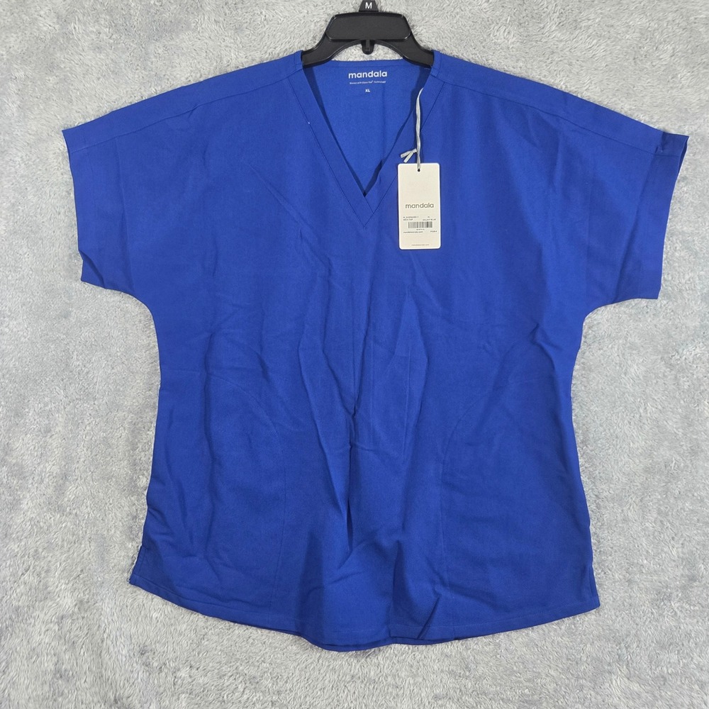 Mandala Oversized V-Neck Scrub Top Galaxy Blue Equa-Tek GAWT4-XL Womens XL NEW
